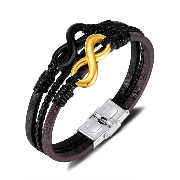 Infinity Leather Bracelet