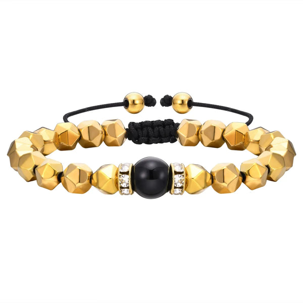 Hematite Black Gold stone Bracelet