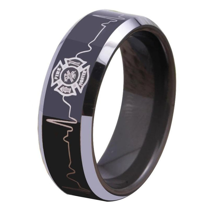 Tungsten Firefighter Ring