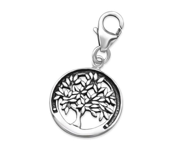 Sterling Silver Tree Of Life Clip on Charm