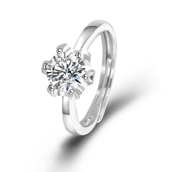 Moissanite Solitaire Engagement  Ring