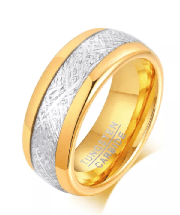 Gold Tungsten Wedding Ring