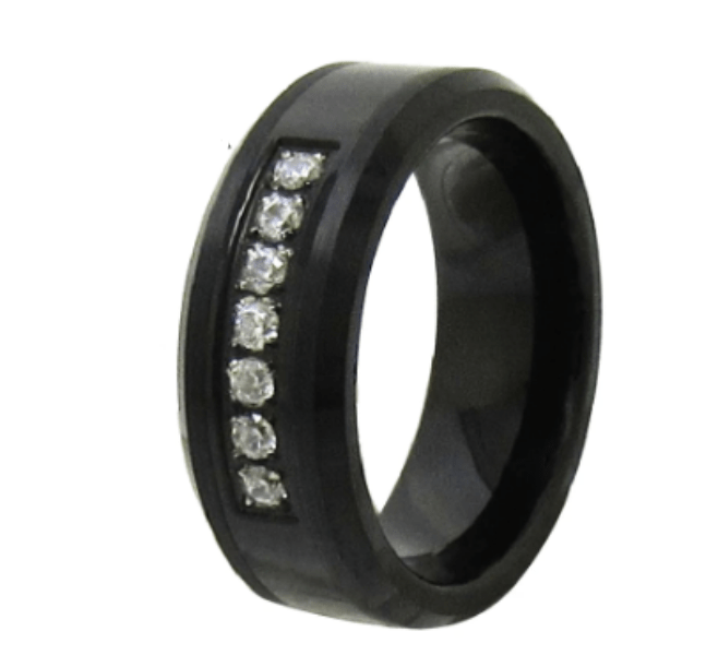 Tungsten Black Wedding Ring for Men