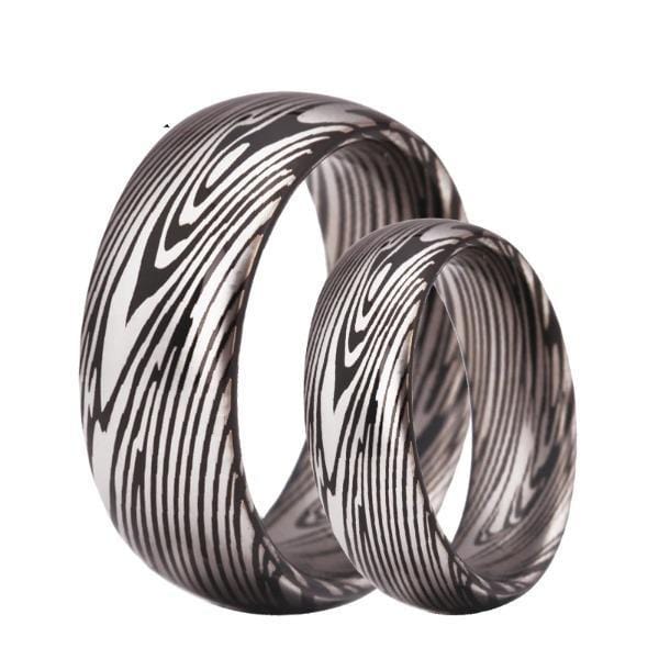 Tungsten 6mm Abstract Wedding Bands